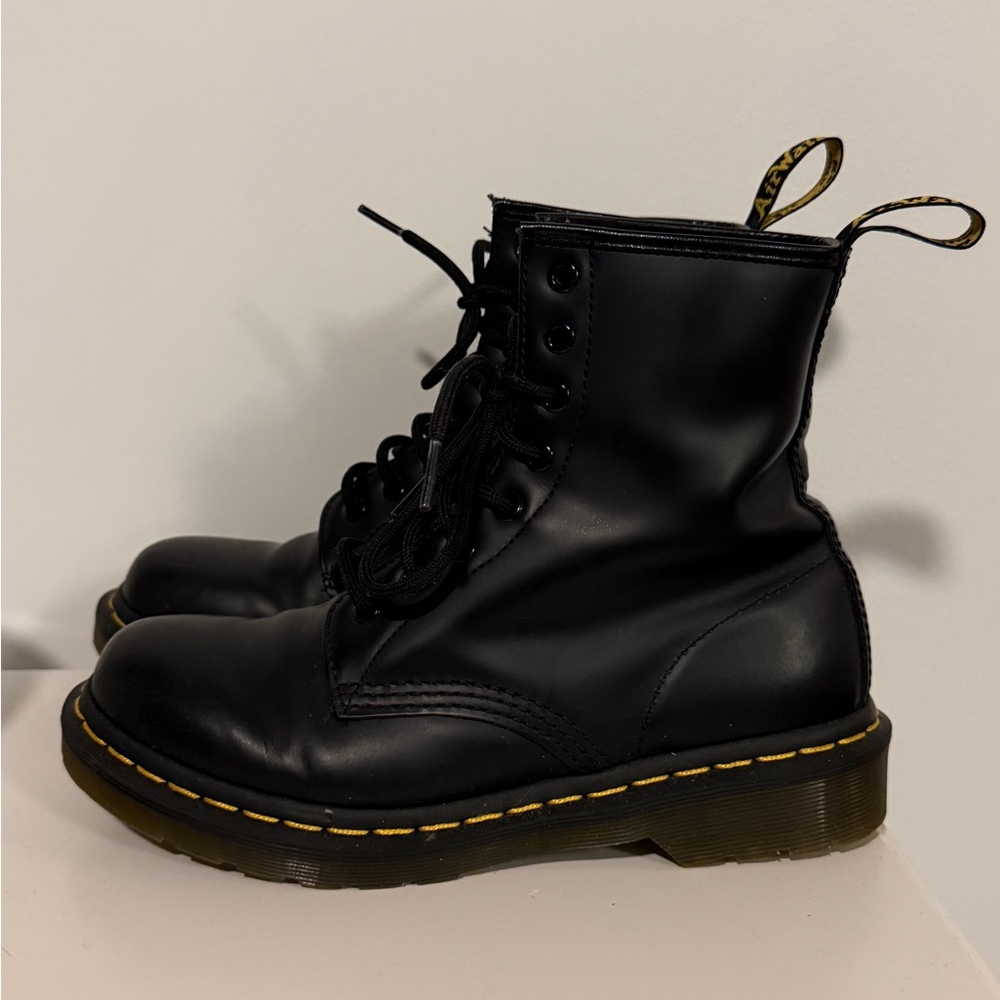Dr. Martens Black Leather Boots - Picture 2 of 9